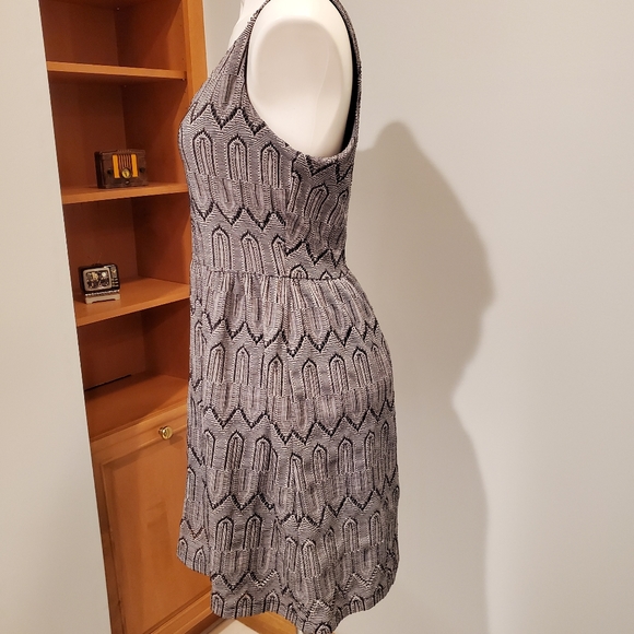 Lucky Brand Black and Gray Art Deco Dress - Picture 7 of 11